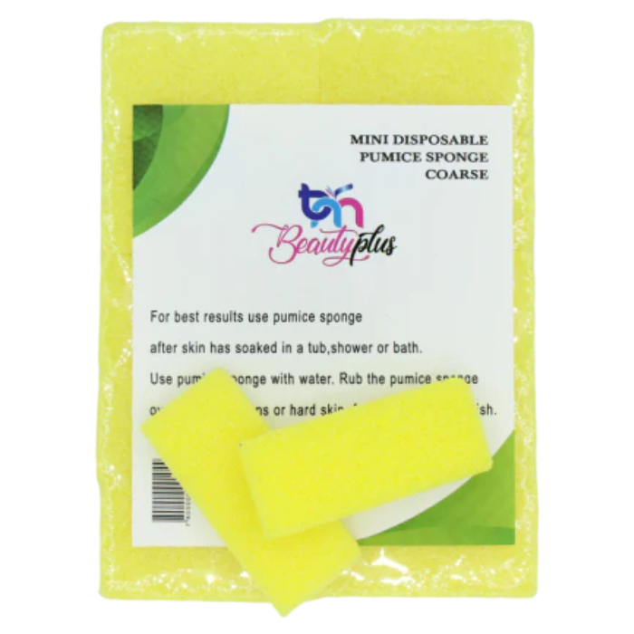 Beauty Plus - 40Pc/Pkg COARSE Mini Disposable Pumice Pads - YELLOW
