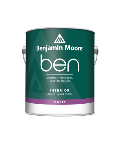 Benjamin Moore ben matte Interior Paint available at Clement's Paint.