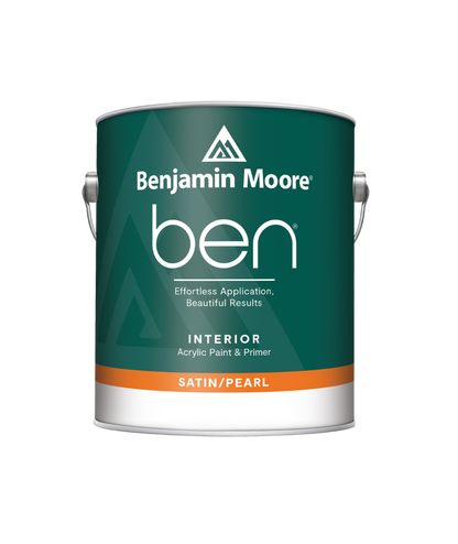 Benjamin Moore ben satin/pearl Interior Paint available at Clement's Paint.