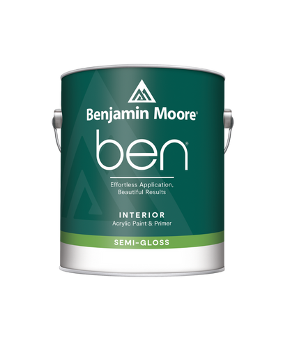 Benjamin Moore ben semi-gloss Interior Paint available at Clement's Paint.