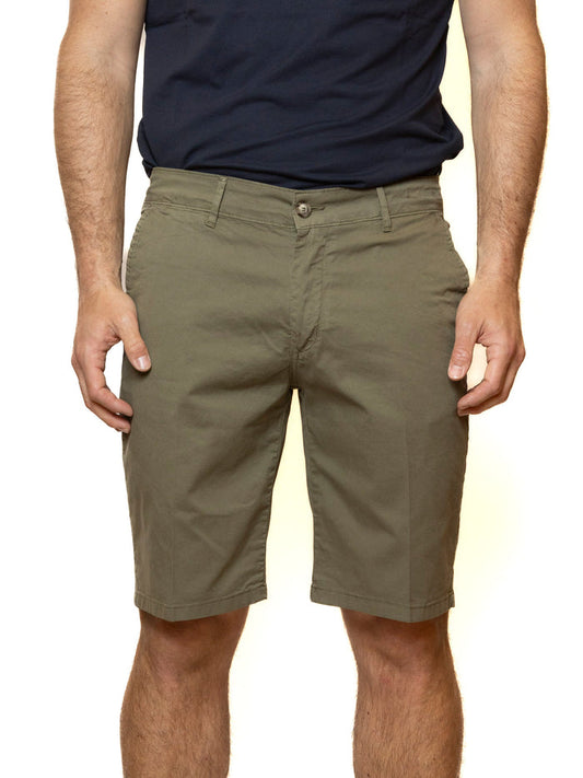 QB24 bermuda cotone verde 0126148 COTONE-GREEN