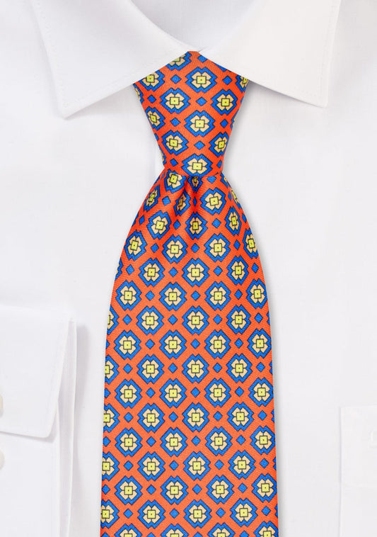 Bright Geometric Boys Tie