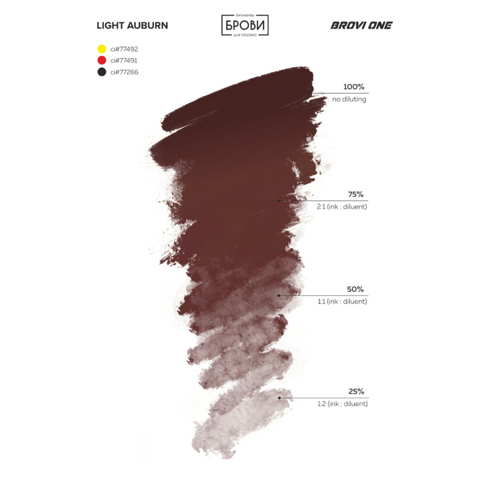 Brovi ONE Inorganic Light Auburn Pigment Supreme Permanent