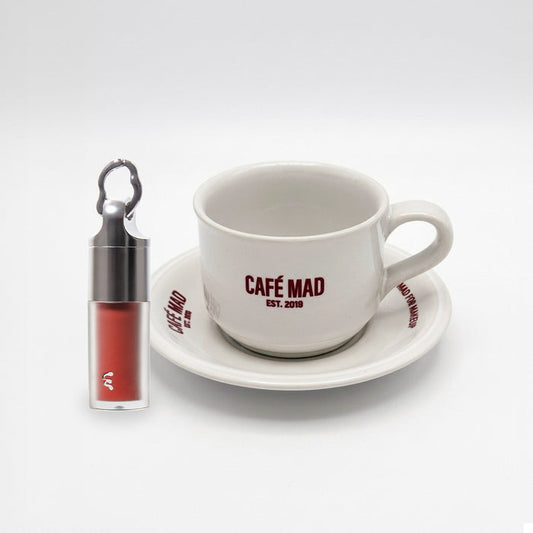 [BUNDLE] Cafe Mad Tea Cup & Tinted Glass H2Oil
