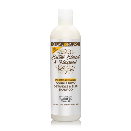 Butter Blend & Flaxseed Double Duty Detangle & Slip Shampoo 12oz by CREME OF NATURE
