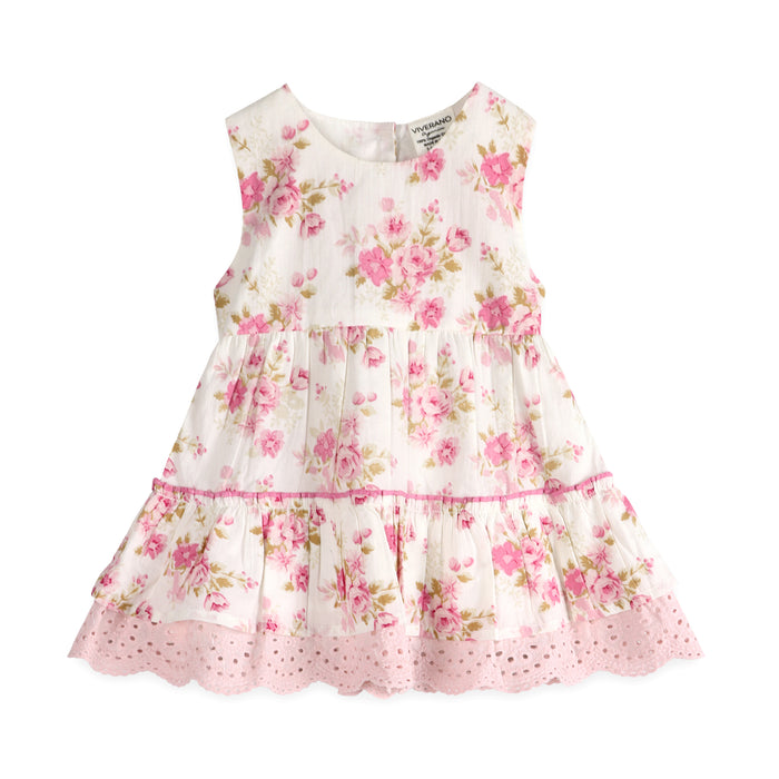 Camille Floral Baby Dress Front (Organic)