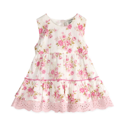 Camille Floral Baby Dress Front (Organic)