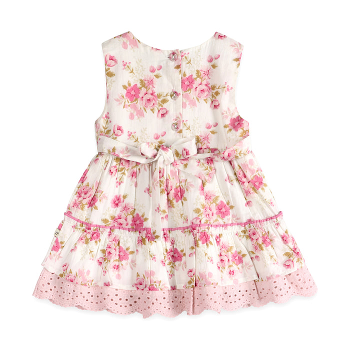 Camille Floral Baby Dress Back (Organic)