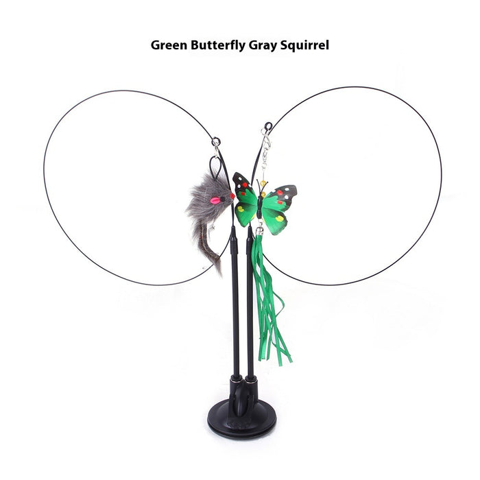 Green Butterfly Gray Mouse / As Shown