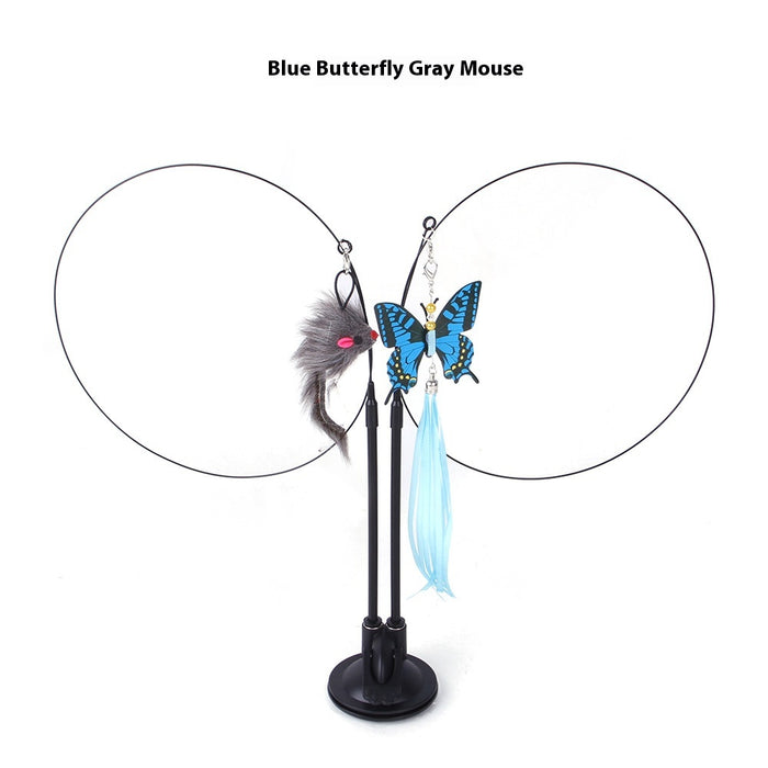 Blue Butterfly Gray Mouse / As Shown