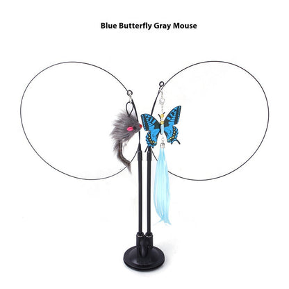 Blue Butterfly Gray Mouse / As Shown