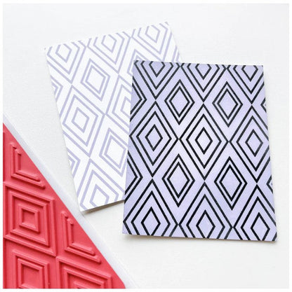 Catherine Pooler - Background Stamp - Diamonds Are Forever. They say diamonds are forever and this background stamp will forever be a favorite! This geometric nesting diamond pattern will add a just right design to your card's background. Available at Embellish Away located in Bowmanville Ontario Canada.