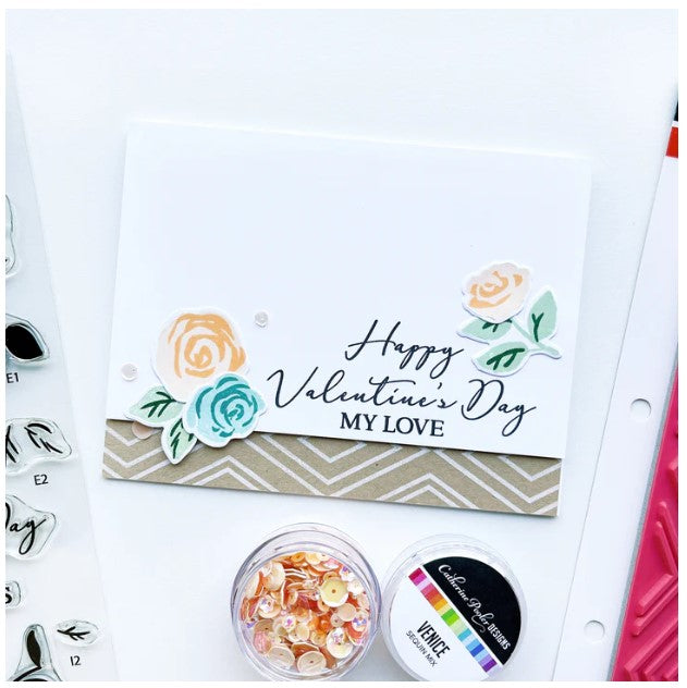 Catherine Pooler - Background Stamp - Diamonds Are Forever. They say diamonds are forever and this background stamp will forever be a favorite! This geometric nesting diamond pattern will add a just right design to your card's background. Available at Embellish Away located in Bowmanville Ontario Canada. Card example by brand ambassador.