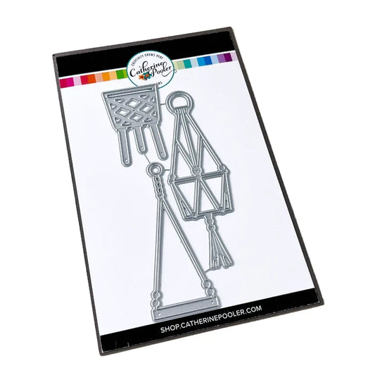 Catherine Pooler - Dies - Wicker & Weave. The trend is hanging on...macrame and rattan are back! And what better way to showcase the plants in our Green Thumb Stamp Set than with this set of fun plant stand dies. Available at Embellish Away located in Bowmanville Ontario Canada.