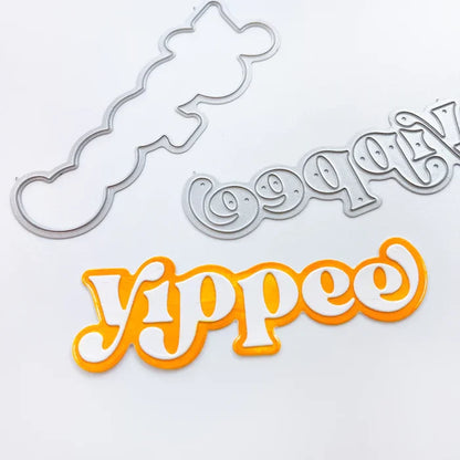 Catherine Pooler - Layered Word Dies - Yippee. Add excitement to your next creation with the Yippee Layered Word Die. This die comes with individual letters that can be used alone on or over the background layer for more color and interest. Available at Embellish Away located in Bowmanville Ontario Canada.