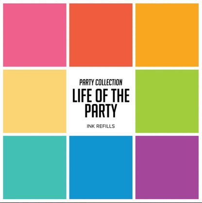 Catherine Pooler - Life Of The Party - Reinkers/Refills. These Reinkers are from the Life Of The Party Collection. Select Aquatini, Flirty Fuchsia, Lime Rickey, Party Dress, Something Borrowed, Tiara, Tiki Torch, Tutti Frutti from the drop down. Each Sold Separately. Available at Embellishaway.ca in Bowmanville Ontario Canada.