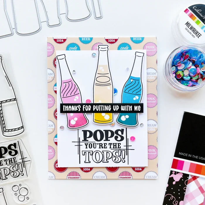 Catherine Pooler - One Liners Stamp Set - Rad Dad. Send Dad a note to let him know he's still cool in your books with the Rad Dad One Liners Stamp Set. Available at Embellish Away located in Bowmanville Ontario Canada. Card by brand ambassador.