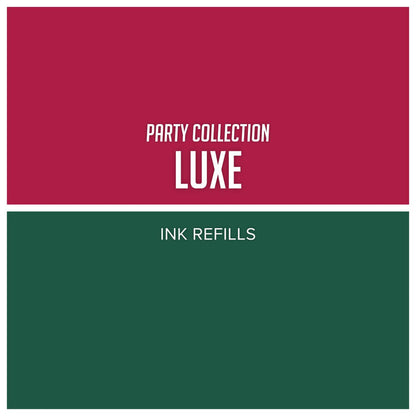Catherine Pooler - Party Collection Luxe - Refills/Reinkers. When your Party card calls for a little elegance, you might need to reach for a darker, rich, jewel tone accent.  For those occasions, we offer the Luxe Collection.  Fully saturated, deep shades of luxurious color, these colors will round out each Party Color family with a bang. Available at Embellish Away located in Bowmanville Ontario Canada.