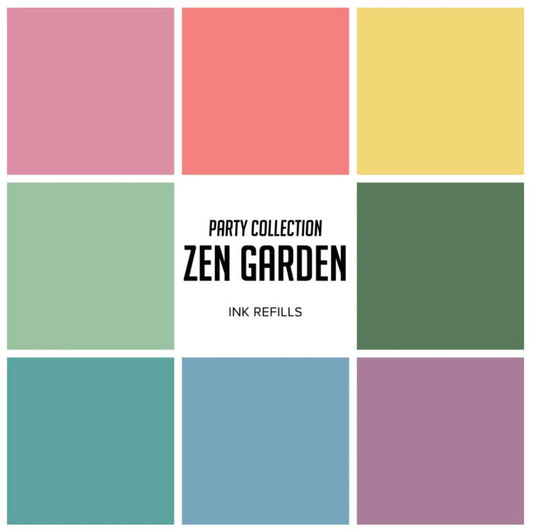 Catherine Pooler - Spa Collection - Zen Garden Refills/Reinkers. The Spa Collection has another eight gorgeous soft, muted colors to definitely soothe any mood: Zen Garden.  Select Polished, Rose Petals, Seafoam, Shea Butter, Skylight, Spruce, Stone Blue, Sugared Lavender from the drop down. Each Sold Separately. Available at Embellishaway.ca in Bowmanville Ontario Canada.