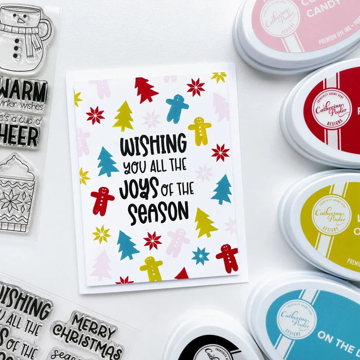 Catherine Pooler - Sentiments Stamp Set - Seasonal Mix. Get a mix of all the sentiments you need for this holiday season with the Seasonal Mix Sentiments Stamp Set! Available at Embellish Away located in Bowmanville Ontario Canada. Example by brand ambassador.