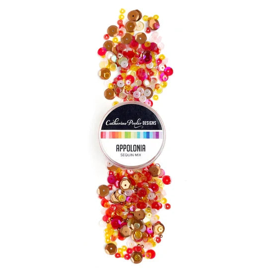 Catherine Pooler - Sequin Mix - Appolonia. Poland is one of the worlds largest producers of apples and you can find them from the aptly named Appolonia- which basically means "apples from Poland"! Available at Embellish Away located in Bowmanville Ontario Canada.