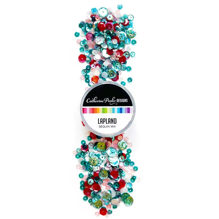 Catherine Pooler - Sequin Mix - Lapland. Did you spot Santa and his reindeer? You might when visiting the Lapland, the arctic region of Scandinavia. Available at Embellish Away located in Bowmanville Ontario Canada.