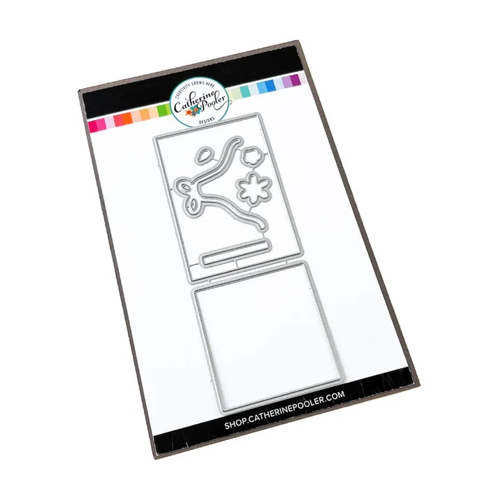 Catherine Pooler - Stamp & Die Set - Birthday Stacks. No birthday is complete without the stacks of cake and presents! The Birthday Stacks 6x8 Set will allow you to stamp and decorate your own cakes or wrapped gifts with its layered design. Available at Embellish Away located in Bowmanville Ontario Canada.