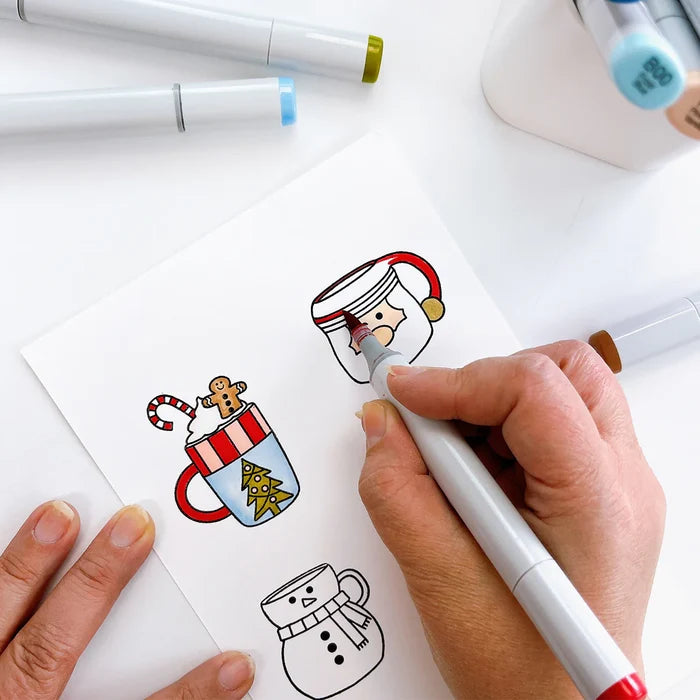 Catherine Pooler - Stamp & Die Set - Holiday Mug. From the makers of the original Mug Shots Stamp Set comes Holiday Mug Shots Stamps and coordinating dies! Features all your favorite winter friends- Santa, Rudolf, Snowman and even the Gingerbread man. Available at Embellish Away located in Bowmanville Ontario Canada.