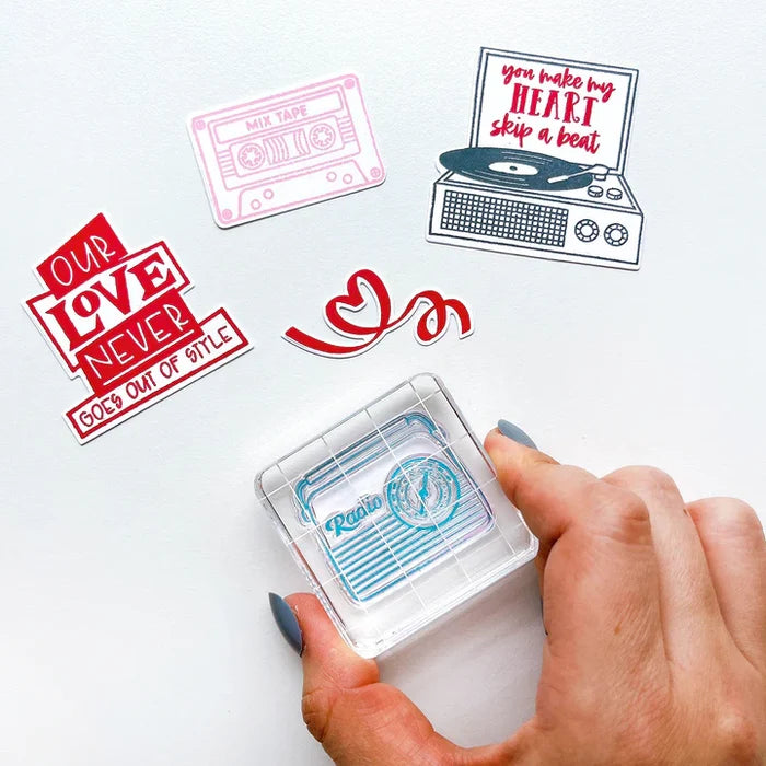 Catherine Pooler - Stamp & Die Set - Music to My Ears. Music to My Ears Stamp Set and the coordinating Dies is an adorable line-art stamp set featuring these images and retro illustrated sentiments. Available at Embellish Away located in Bowmanville Ontario Canada.