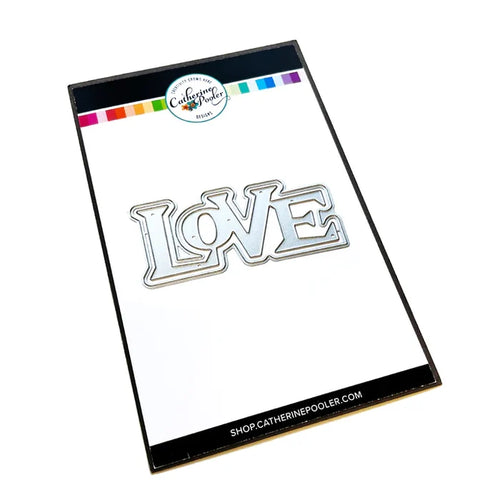 Catherine Pooler - Word Dies - Retro Love. You can always find a reason to send a little love someone's way... The Retro Love Word Die is a layered word die that was created to coordinate with the Music to My Ears Stamp Set and Dies. Available at Embellish Away located in Bowmanville Ontario Canada.