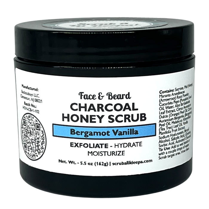 Charcoal Honey Scrub - Bergamot Vanilla
