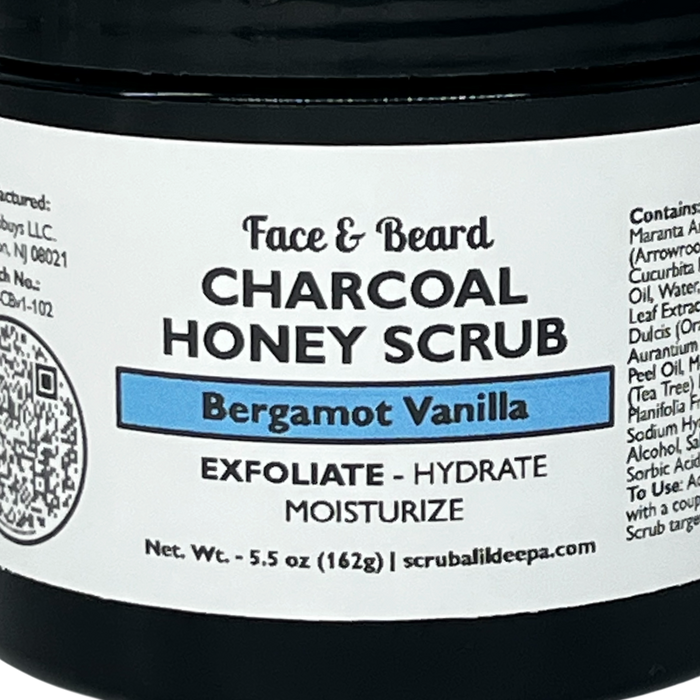 Charcoal Honey Scrub - Bergamot Vanilla
