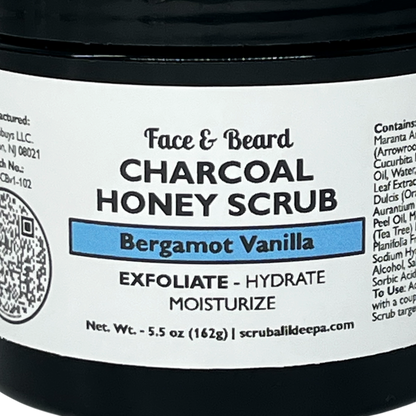 Charcoal Honey Scrub - Bergamot Vanilla