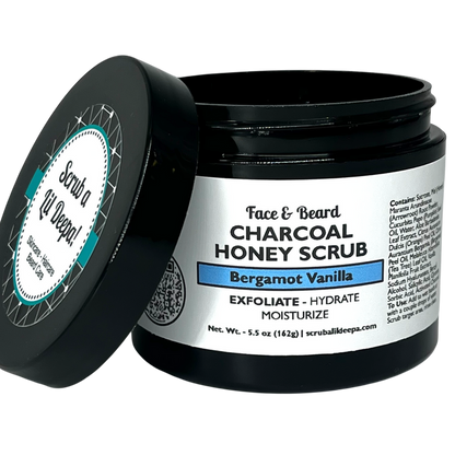 Charcoal Honey Scrub - Bergamot Vanilla