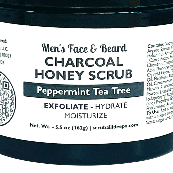 Charcoal Honey Scrub - Peppermint Tea Tree