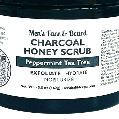 Charcoal Honey Scrub - Peppermint Tea Tree