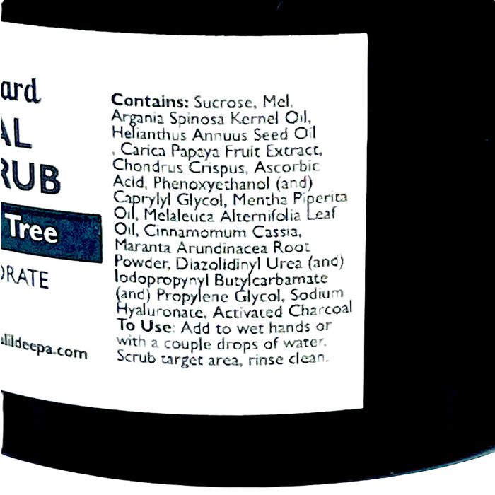 Charcoal Honey Scrub - Peppermint Tea Tree