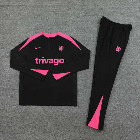 Chelsea 24/25 Black/Pink Training Suit