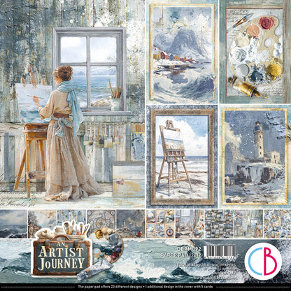 Ciao Bella - 12X12 Paper Pad - An Artist Journey. Includes 12 Sheets. Available at Embellish Away located in Bowmanville Ontario Canada.