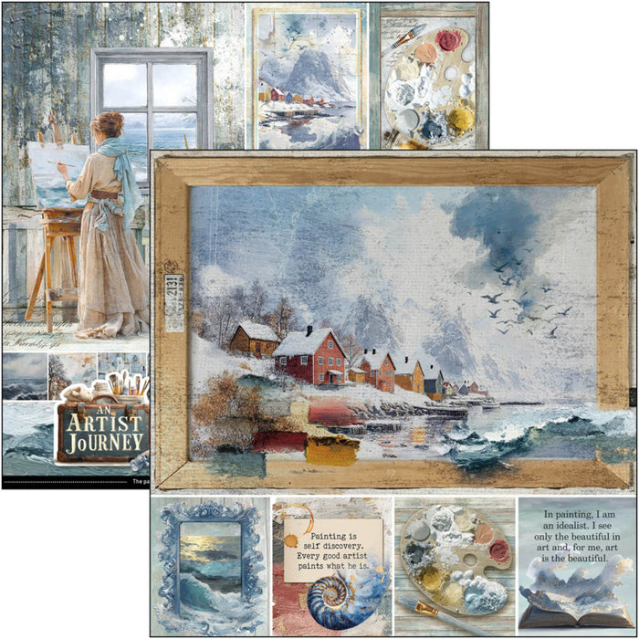 Ciao Bella - 12X12 Paper Pad - An Artist Journey. Includes 12 Sheets. Available at Embellish Away located in Bowmanville Ontario Canada.