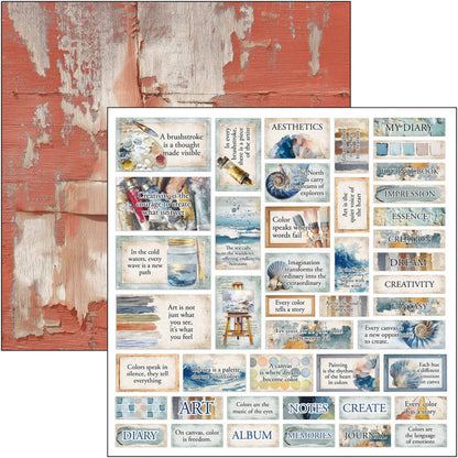 Ciao Bella - 12X12 Paper Pad - An Artist Journey. Includes 12 Sheets. Available at Embellish Away located in Bowmanville Ontario Canada.