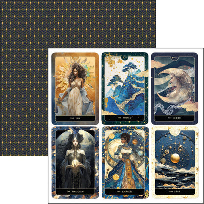 Ciao Bella - 12X12 Paper Pad - Celestial. Available at Embellish Away located in Bowmanville Ontario Canada.