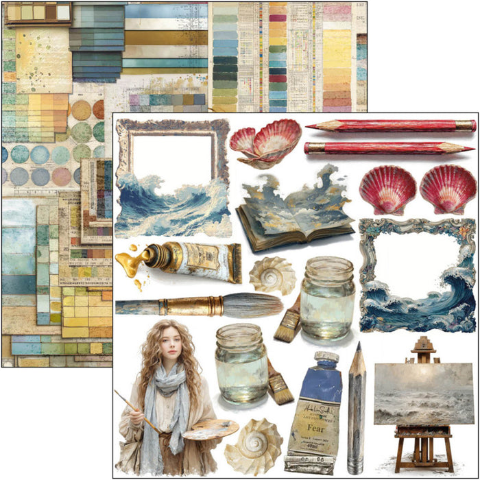 Ciao Bella - 6X6 Fussy Cut Pad - An Artist Journey. Includes 24 Sheets. Available at Embellish Away located in Bowmanville Ontario Canada.