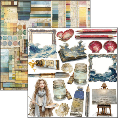 Ciao Bella - 6X6 Fussy Cut Pad - An Artist Journey. Includes 24 Sheets. Available at Embellish Away located in Bowmanville Ontario Canada.