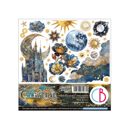 Ciao Bella - 6X6 Fussy Cut Pad - Celestial. Available at Embellish Away located in Bowmanville Ontario Canada.