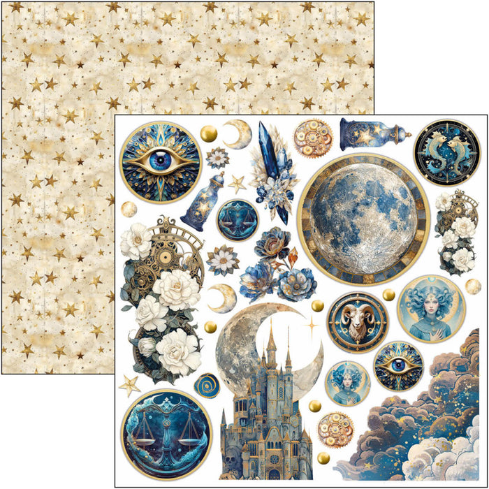 Ciao Bella - 6X6 Fussy Cut Pad - Celestial. Available at Embellish Away located in Bowmanville Ontario Canada.