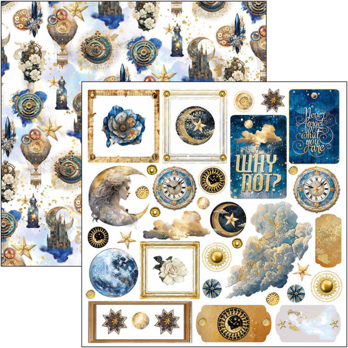 Ciao Bella - 6X6 Fussy Cut Pad - Celestial. Available at Embellish Away located in Bowmanville Ontario Canada.