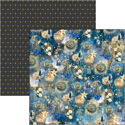 Ciao Bella - 8X8 Paper Pad - Celestial. Available at Embellish Away located in Bowmanville Ontario Canada.