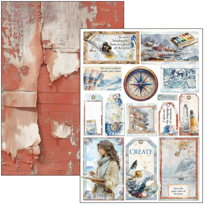 Ciao Bella - A4 Creative Pad - An Artist Journey. Includes 9 Sheets. Available at Embellish Away located in Bowmanville Ontario Canada.