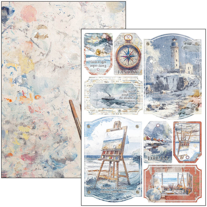 Ciao Bella - A4 Creative Pad - An Artist Journey. Includes 9 Sheets. Available at Embellish Away located in Bowmanville Ontario Canada.